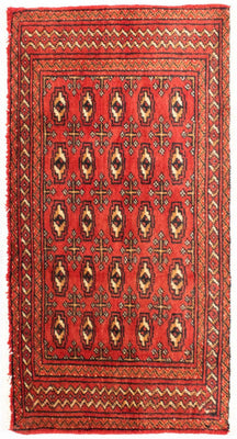 Tapis de couloir Tapis Turkaman - 100 x 50 cm - rouge