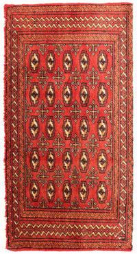 Tapis de couloir Tapis Turkaman - 100 x 50 cm - rouge