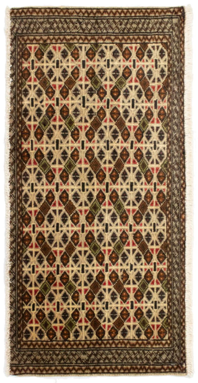 Tapis de couloir Tapis Turkaman - 100 x 50 cm - beige