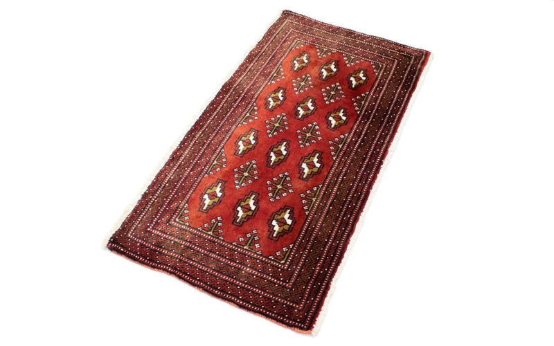 Tapis de couloir Tapis Turkaman - 100 x 50 cm - rouge