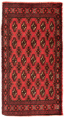 Tapis de couloir Tapis Turkaman - 100 x 50 cm - rouge