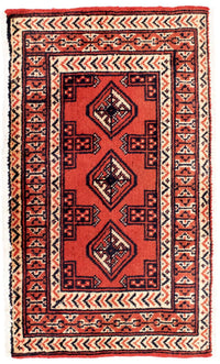 Tapis de couloir Tapis Turkaman - 100 x 50 cm - rouge