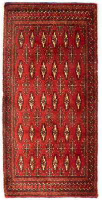 Tapis de couloir Tapis Turkaman - 100 x 50 cm - rouge