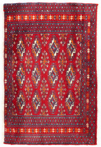Tapis de couloir Tapis Turkaman - 100 x 50 cm - rouge