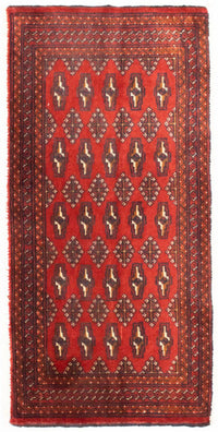 Tapis de couloir Tapis Turkaman - 100 x 50 cm - rouge