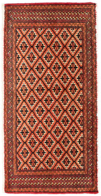 Tapis de couloir Tapis Turkaman - 100 x 50 cm - orange