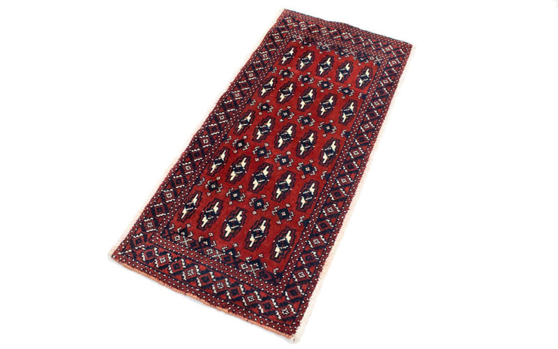 Tapis de couloir Tapis Turkaman - 100 x 50 cm - rouge