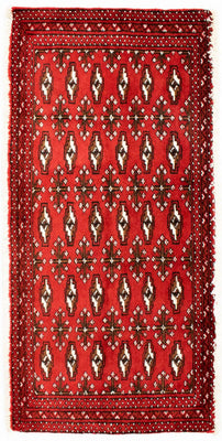 Tapis de couloir Tapis Turkaman - 100 x 50 cm - rouge