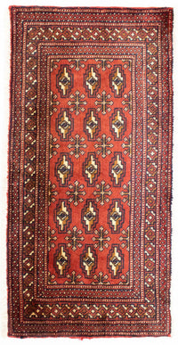Tapis de couloir Tapis Turkaman - 100 x 50 cm - rouge