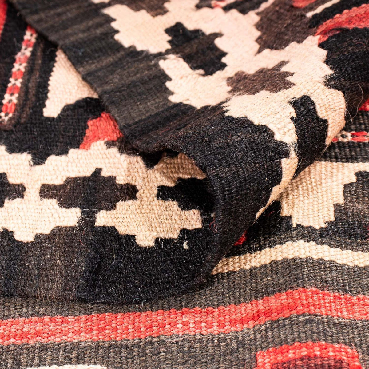 Tapis de couloir Tapis Kelim - Vieux - 300 x 145 cm - multicolore