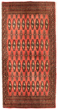 Tapis de couloir Tapis Turkaman - 100 x 50 cm - rouille