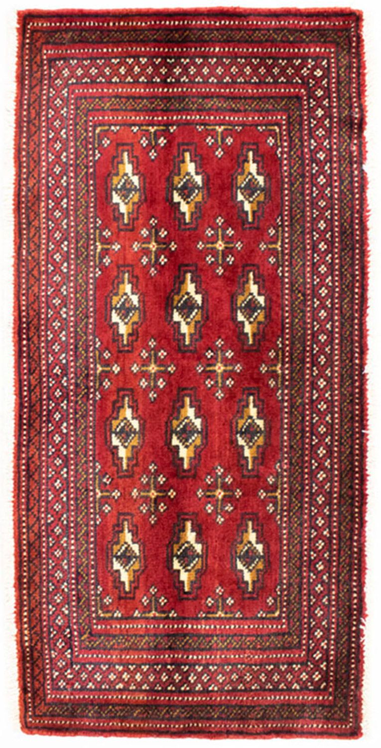 Tapis de couloir Tapis Turkaman - 100 x 50 cm - rouge