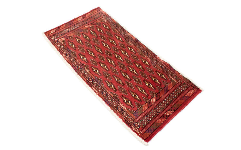 Tapis de couloir Tapis Turkaman - 100 x 50 cm - rouge