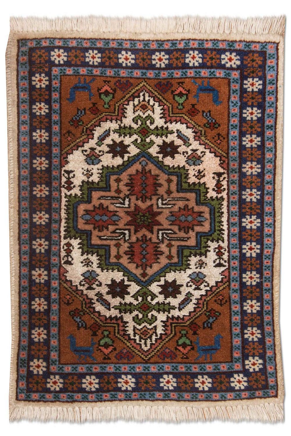 Tapis persan - Nomadic - 55 x 39 cm - marron clair