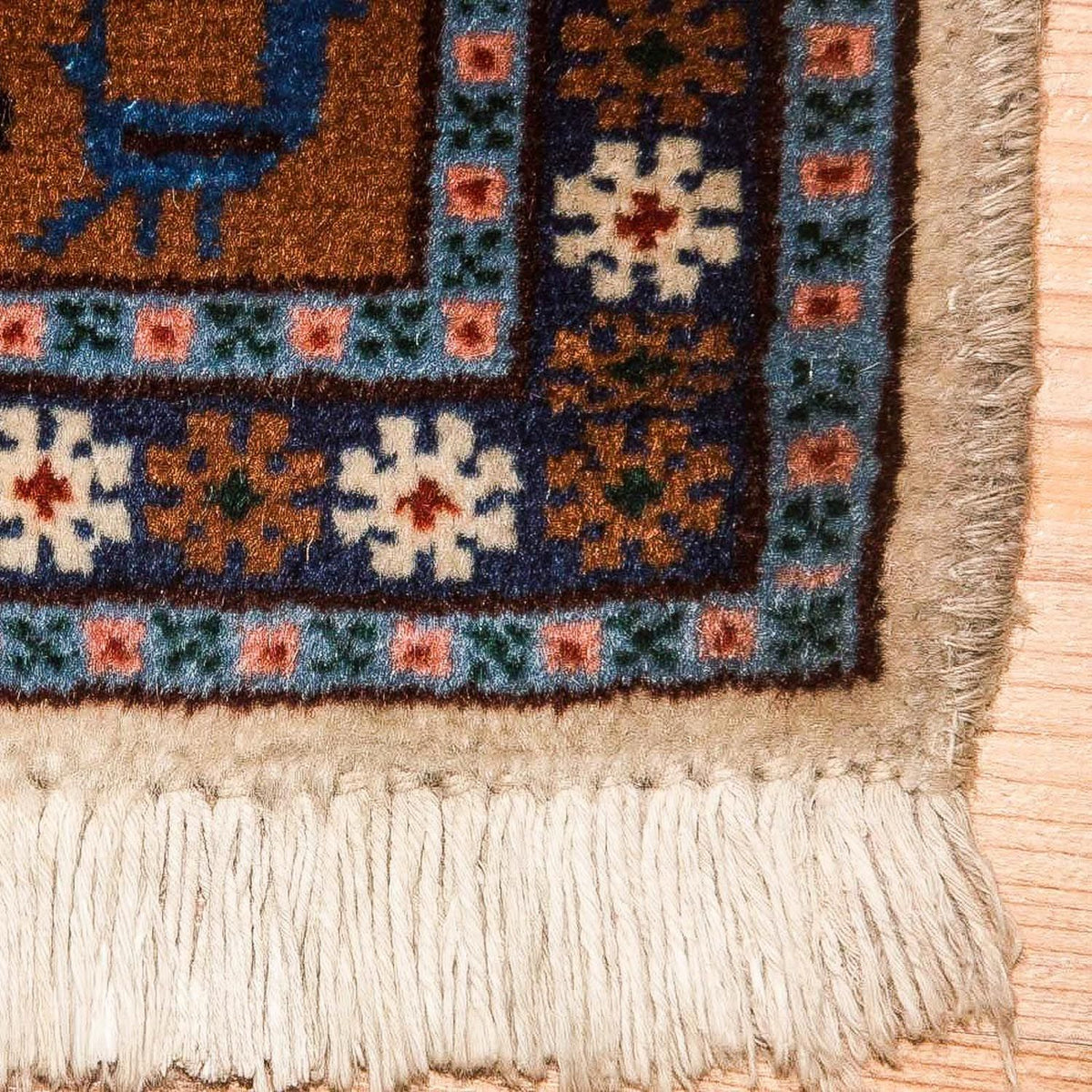 Tapis persan - Nomadic - 55 x 39 cm - marron clair