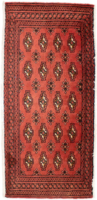 Tapis de couloir Tapis Turkaman - 100 x 50 cm - rouge