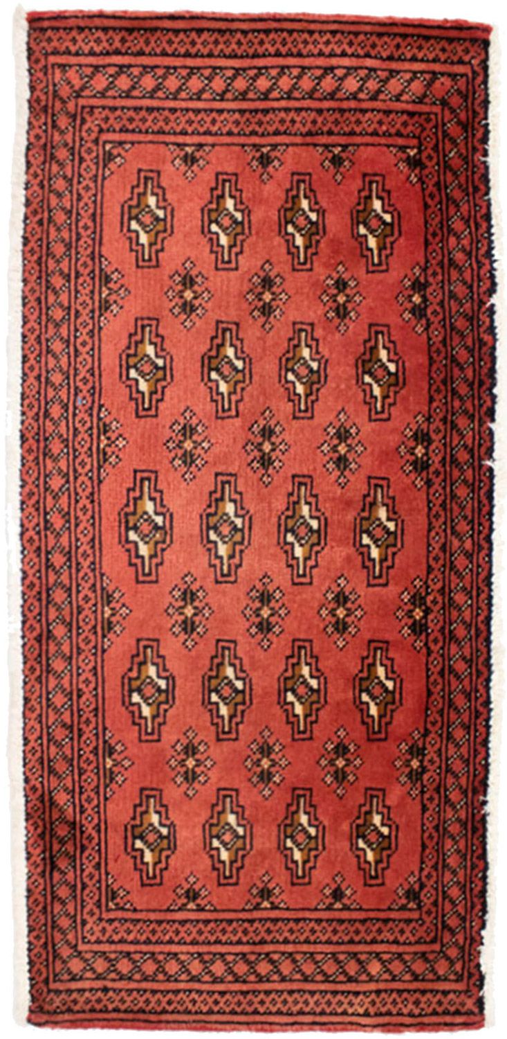 Tapis de couloir Tapis Turkaman - 100 x 50 cm - rouge