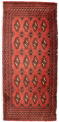 Tapis de couloir Tapis Turkaman - 100 x 50 cm - rouge