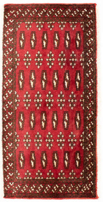 Tapis de couloir Tapis Turkaman - 100 x 50 cm - rouge