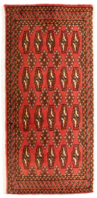 Tapis de couloir Tapis Turkaman - 100 x 50 cm - rouge