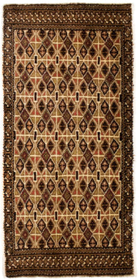 Tapis de couloir Tapis Turkaman - 100 x 50 cm - multicolore