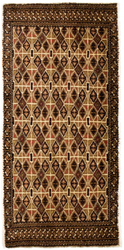 Tapis Turkaman 50x100cm - Tapis persan