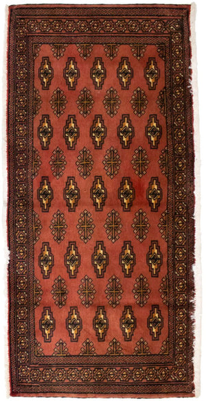 Tapis Turkaman - 130 x 60 cm - rouille
