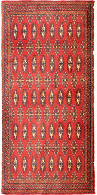 Tapis Turkaman - 130 x 60 cm - rouge