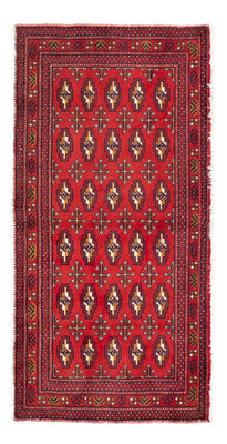Tapis de couloir Tapis Turkaman - 100 x 50 cm - rouge foncé