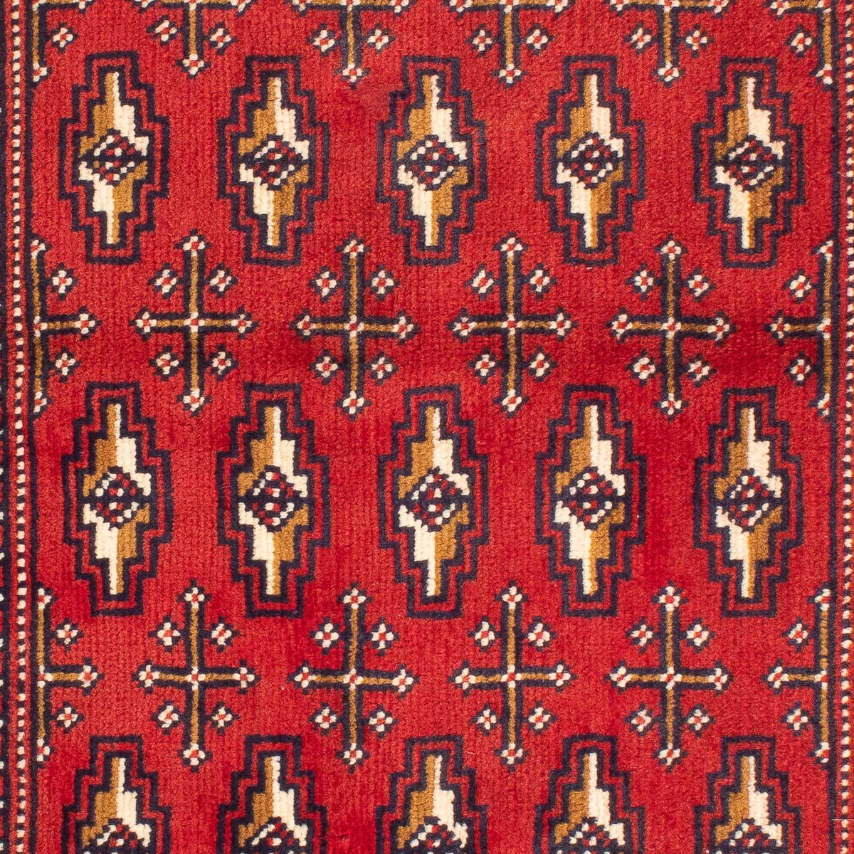 Tapis de couloir Tapis Turkaman - 100 x 50 cm - rouge foncé