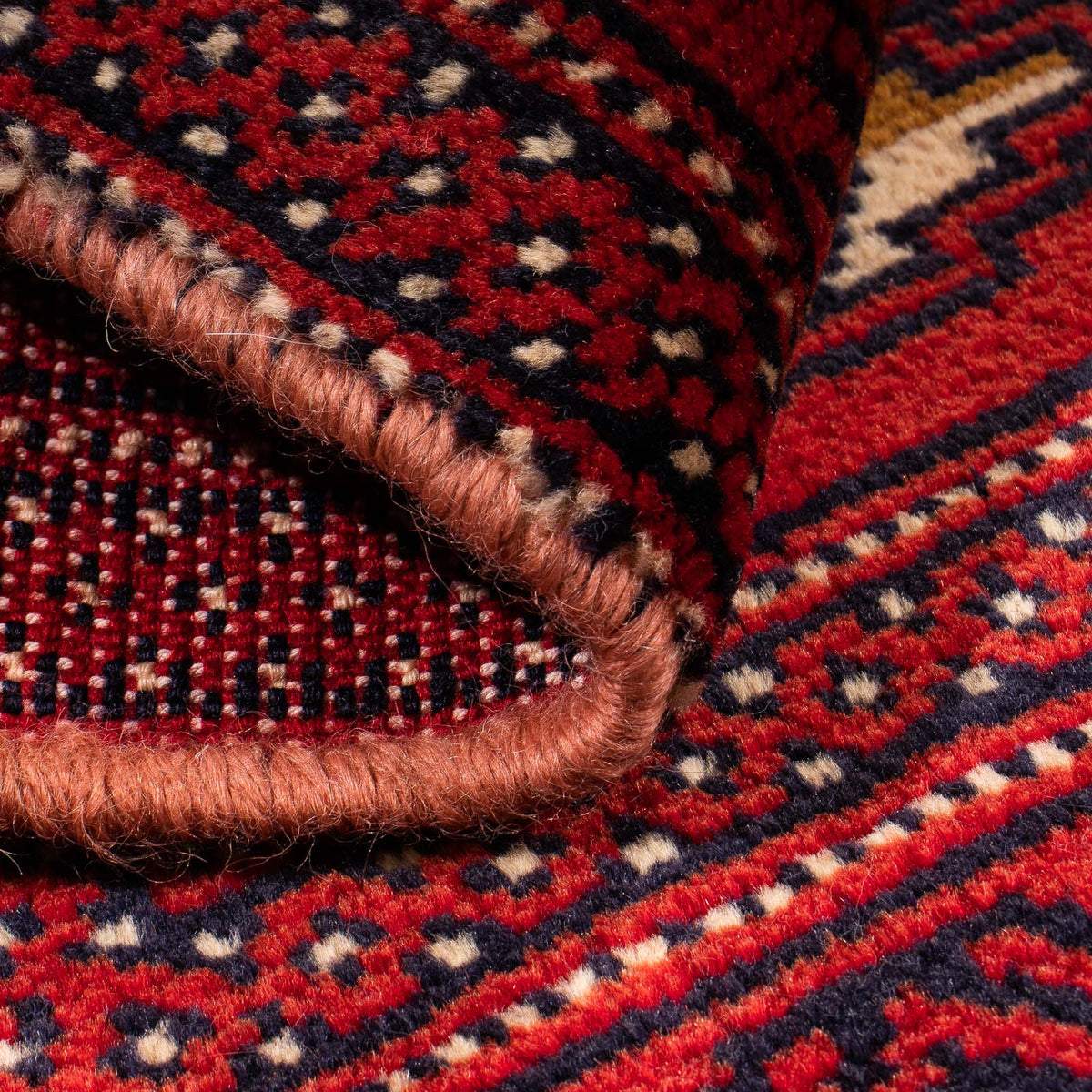 Tapis de couloir Tapis Turkaman - 100 x 50 cm - rouge foncé