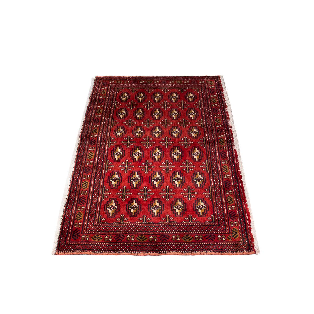 Tapis de couloir Tapis Turkaman - 100 x 50 cm - rouge foncé