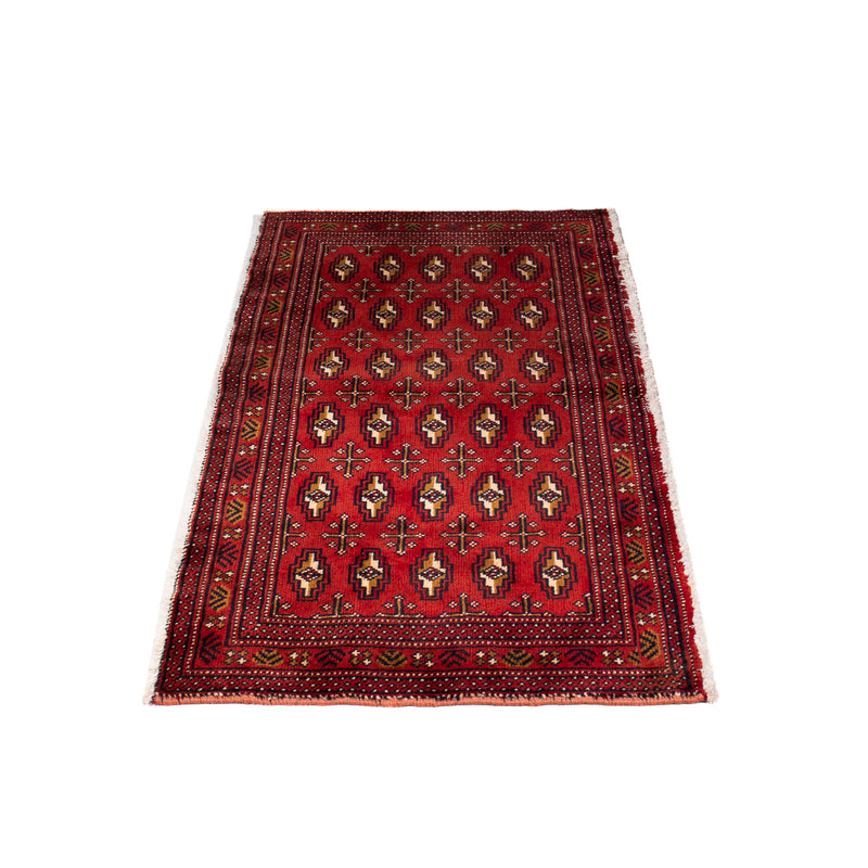 Tapis de couloir Tapis Turkaman - 100 x 50 cm - rouge foncé