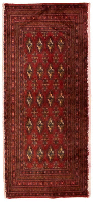Tapis Turkaman - 130 x 60 cm - rouge
