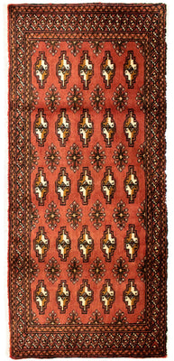 Tapis Turkaman - 130 x 60 cm - rouille