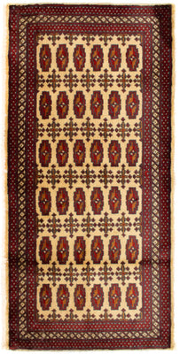 Tapis Turkaman - 130 x 60 cm - beige