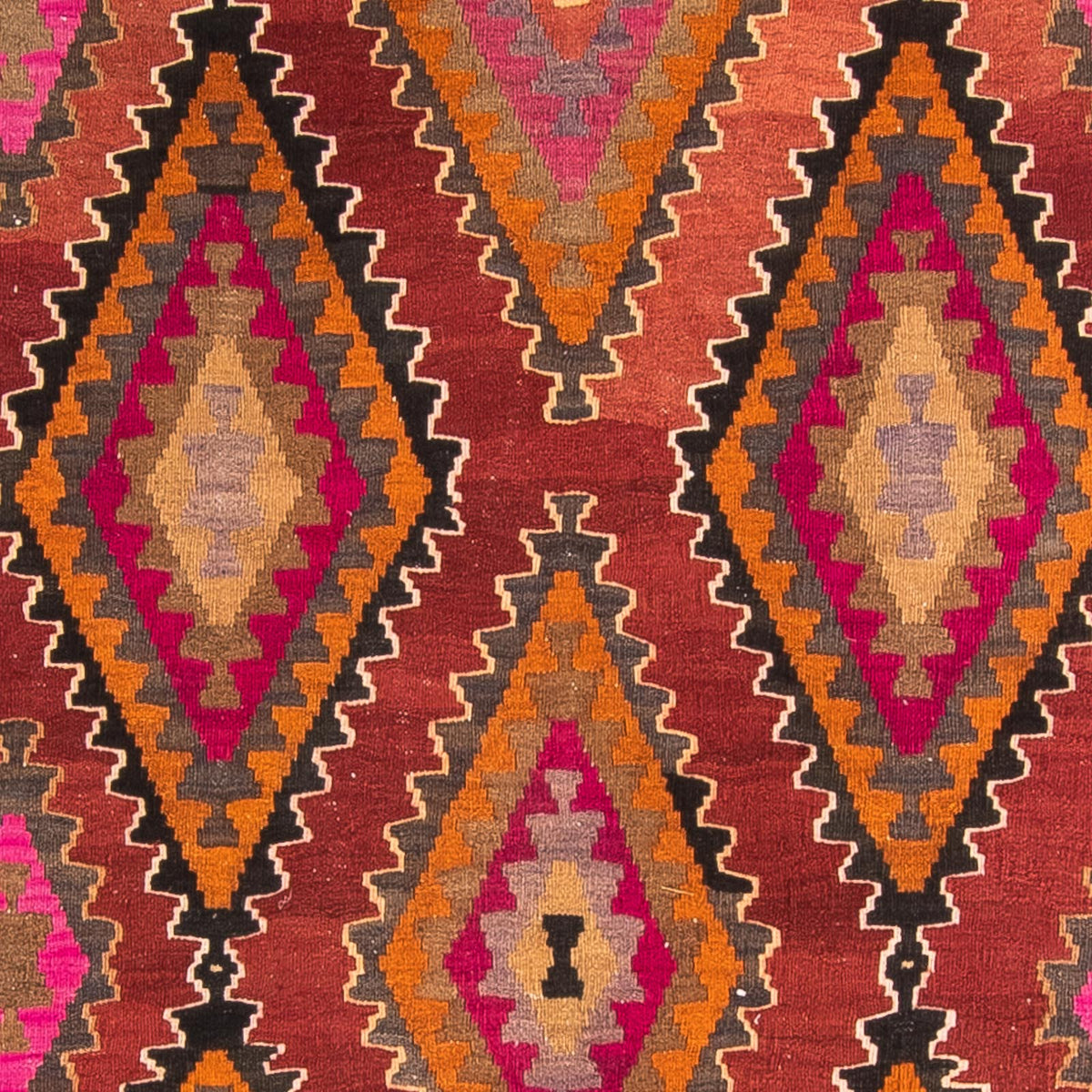 Tapis de couloir Tapis Kelim - Vieux - 330 x 130 cm - multicolore