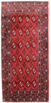 Tapis Turkaman - 130 x 60 cm - rouge