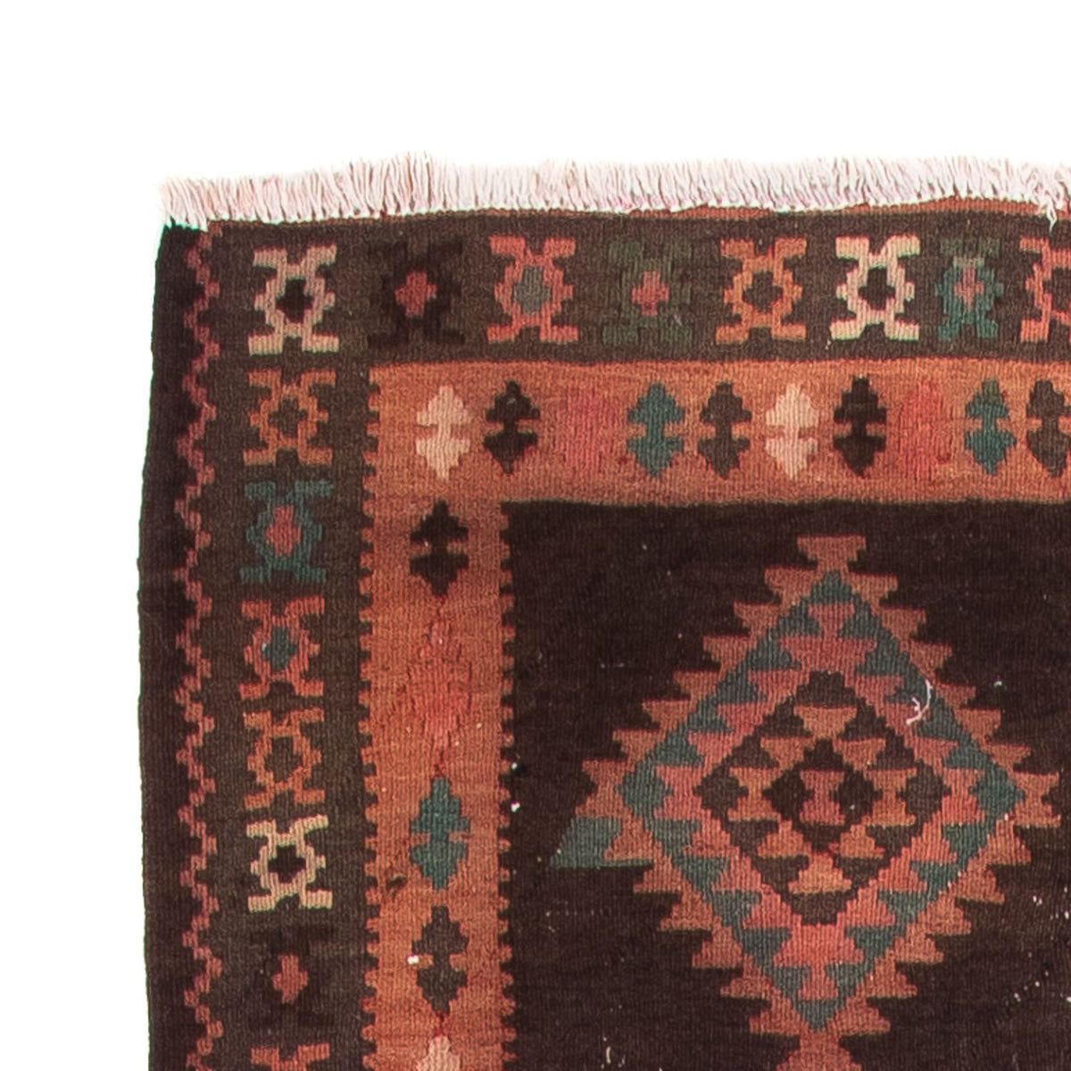 Tapis de couloir Tapis Kelim - Vieux - 290 x 110 cm - multicolore