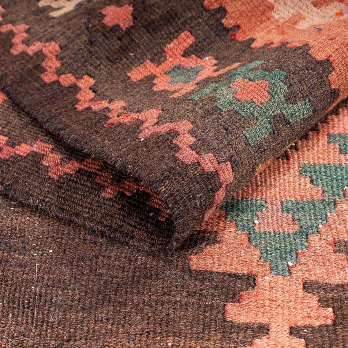 Tapis de couloir Tapis Kelim - Vieux - 290 x 110 cm - multicolore