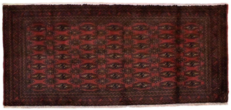 Tapis Turkaman - 130 x 60 cm - rouge