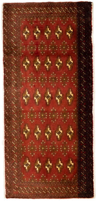Tapis Turkaman - 130 x 60 cm - rouille
