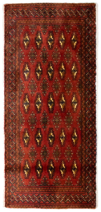 Tapis Turkaman - 130 x 60 cm - rouille