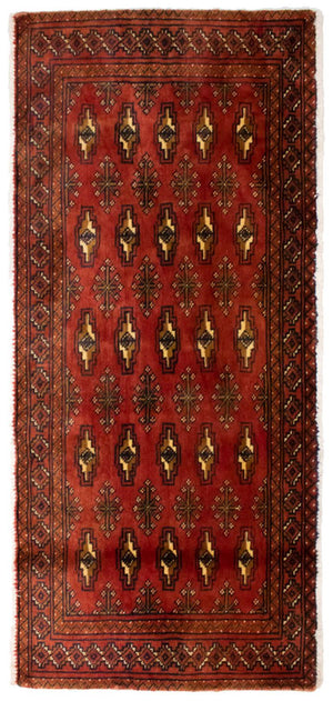 Tapis Turkaman - 130 x 60 cm - rouille