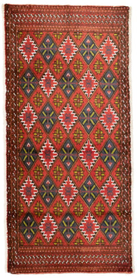 Tapis Turkaman - 130 x 60 cm - orange