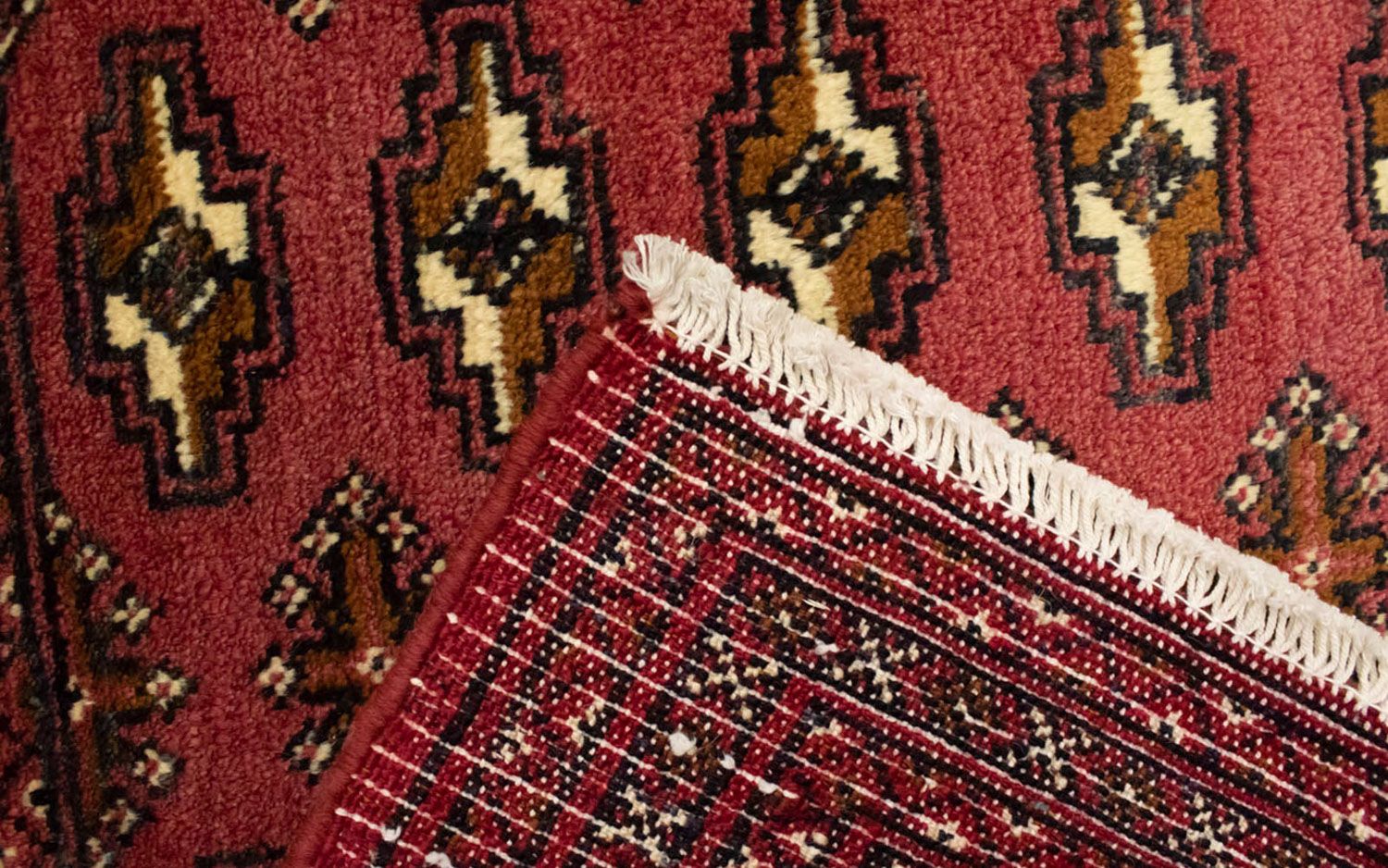 Tapis Turkaman - 130 x 60 cm - rouge clair