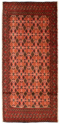 Tapis Turkaman - 130 x 60 cm - orange