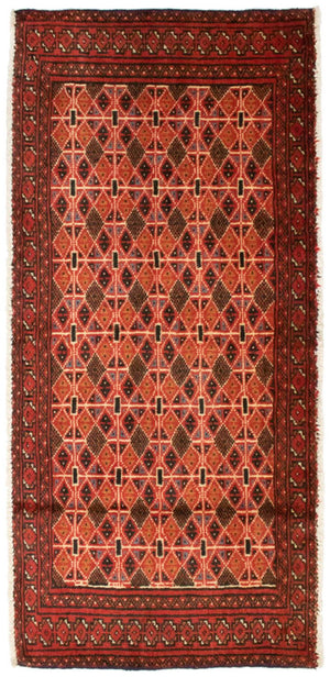 Tapis Turkaman - 130 x 60 cm - orange