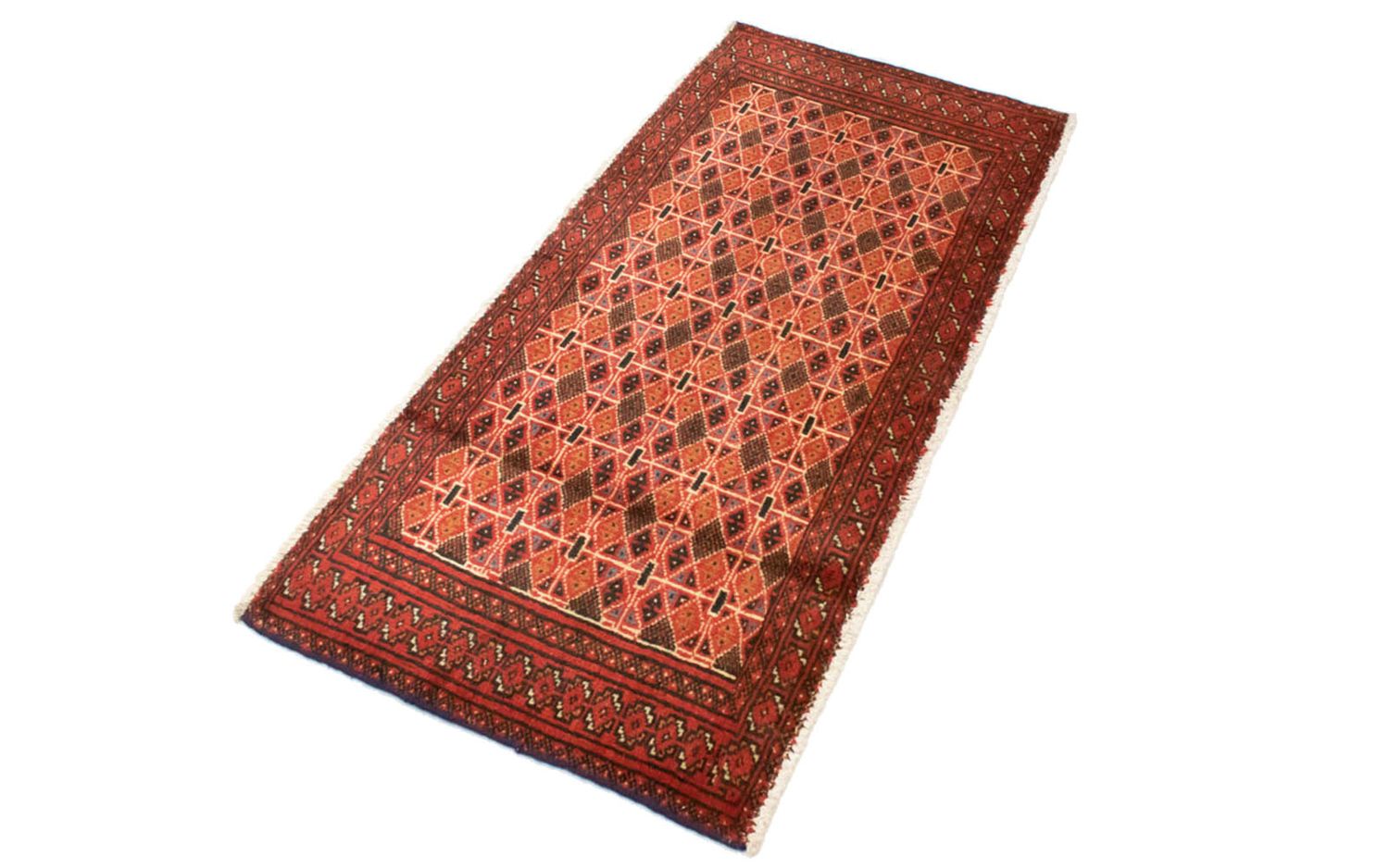Tapis Turkaman - 130 x 60 cm - orange