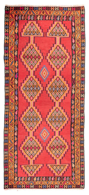 Tapis de couloir Tapis Kelim - Vieux - 395 x 180 cm - rouge